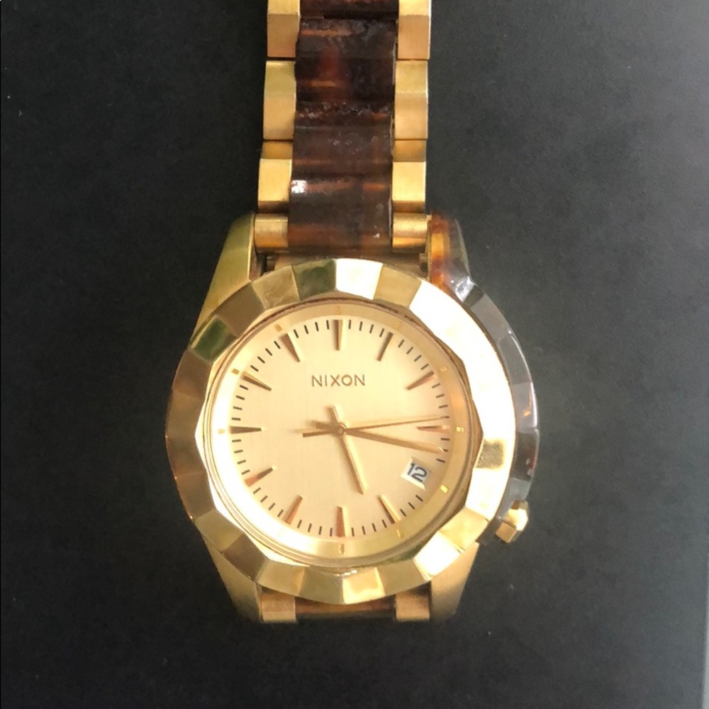 Nixon Tortoise & gold watch